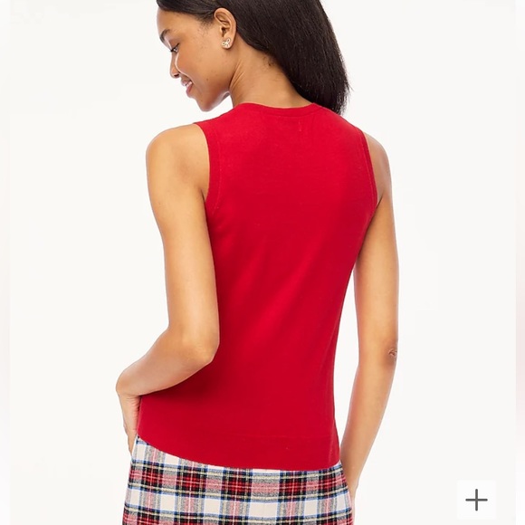 NWT J.Crew Factory Shell Sweater, Deep Ruby, size LARGE - Picture 2 of 7